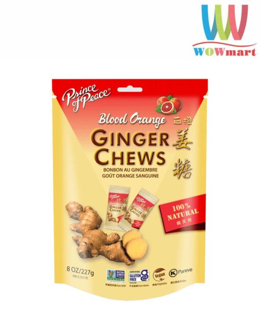 Kẹo gừng dẻo Prince Of Peace Ginger Chews Blood Orange 227g