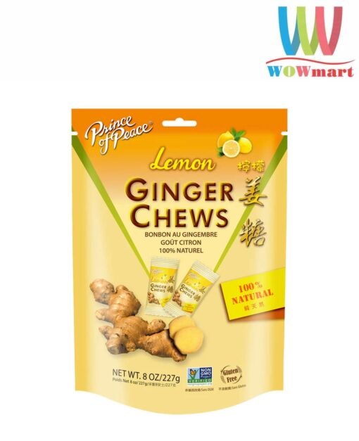 Kẹo gừng dẻo Prince Of Peace Ginger Chews Lemon 227g