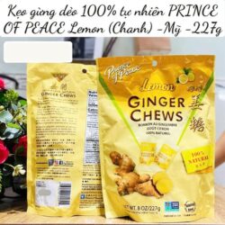 Kẹo gừng dẻo Prince Of Peace Ginger Chews Lemon 227g 6 keo gung deo prince of peace ginger chews lemon 227g 080525 ka