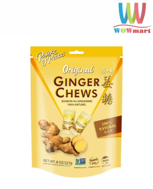 Kẹo gừng dẻo Prince Of Peace Ginger Chews Original 227g
