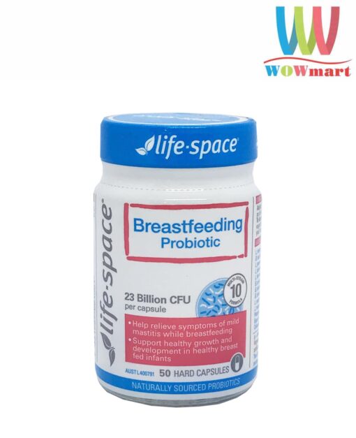 Men vi sinh lợi sữa cho bà mẹ Life Space Breastfeeding Probiotic 23 Billion CFU 50 viên