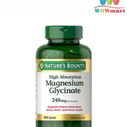 Viên uống bổ sung Magie Nature’s Bounty Magnesium Glycinate 240mg 180 Capsules
