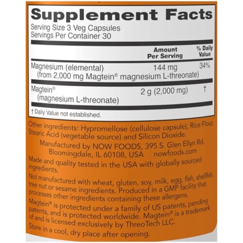 Viên uống bổ sung Magie Now Magtein Magnesium L-Threonate 90 Capsules 6 vien uong bo sung magie now magtein magnesium l threonate 90 capsules 220525 ki