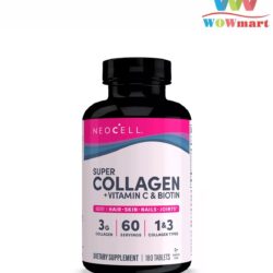 Viên uống Collagen NeoCell Super Collagen + Vitamin C & Biotin 180 Tablets