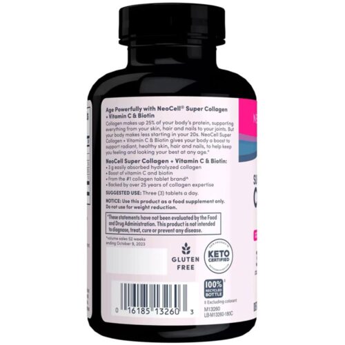 Viên uống Collagen NeoCell Super Collagen + Vitamin C & Biotin 180 Tablets 14 vien uong collagen neocell super collagen vitamin c biotin 180 tablets 130525 kc