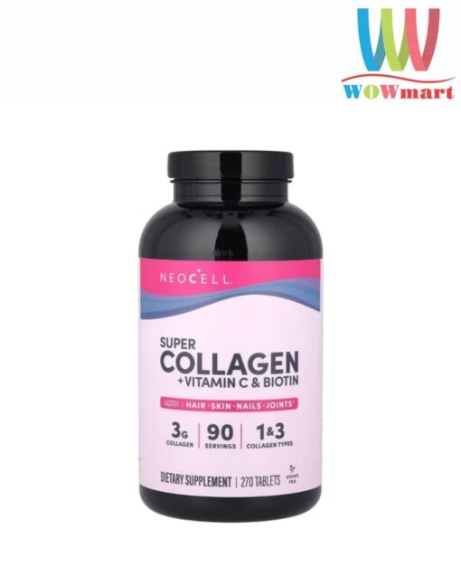 Viên uống Collagen NeoCell Super Collagen + Vitamin C & Biotin 270 Tablets