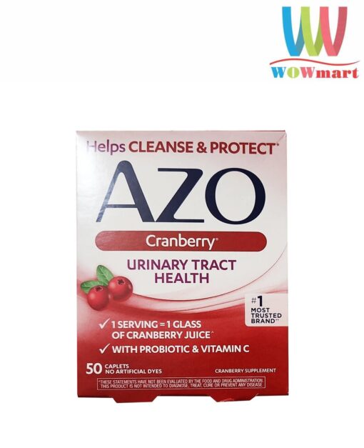 Viên uống hỗ trợ đường tiết niệu AZO Cranberry Urinary Tract Health 50 Caplets