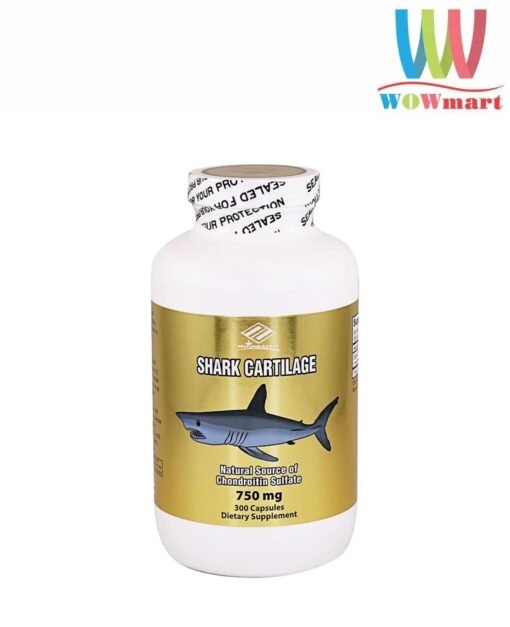Viên uống sụn vi cá mập Nu-Health Shark Cartilage 750mg 300 Capsules