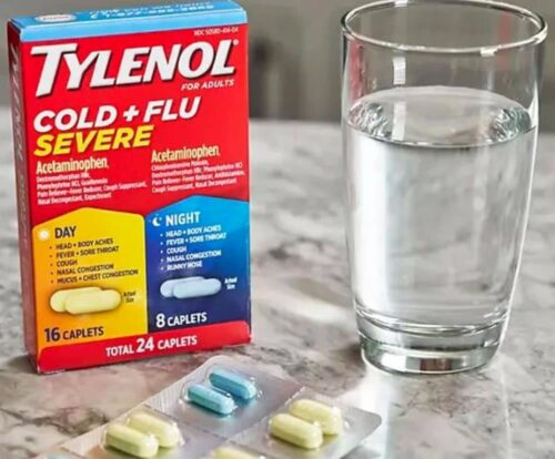 Viên uống Tylenol Cold + Flu Severe 24 Caplets 20 vien uong tylenol cold flu severe day 16 caplets night 8 caplets 24 caplets 100525 kf