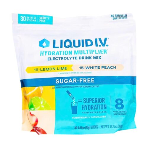 Bột điện giải Liquid I.V. Hydration Multiplier 30 gói (Lemon Lime & White Peach) 4 bot dien giai liquid iv hydration multiplier 30 goi lemon lime white peach 300625 k