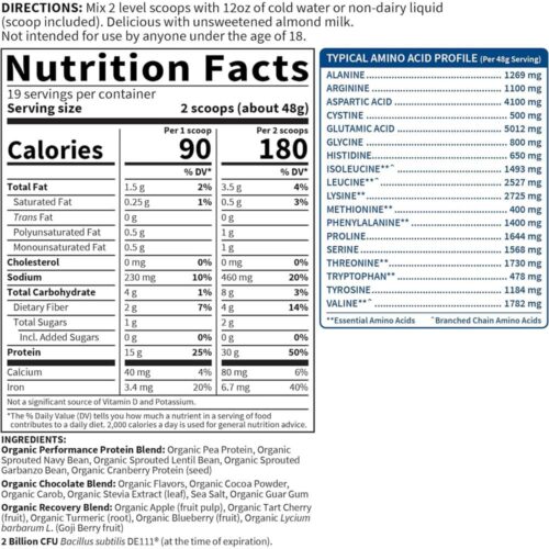 Bột Protein thực vật hữu cơ Garden Of Life Sport Organic Plant-Based Protein Chocolate 912g 15 bot protein thuc vat huu co garden of life sport organic plant based protein chocolate 912g 300625 kd