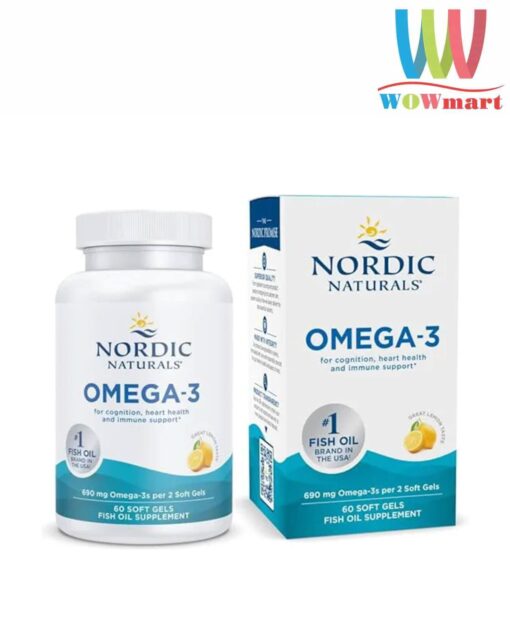 Dầu cá Omega-3 Nordic Naturals Omega-3 690mg 60 Softgels