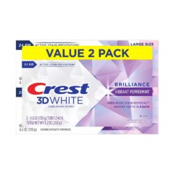 Kem đánh răng Crest 3D White Brilliance Toothpaste 130g (Lốc 2 tuýp)