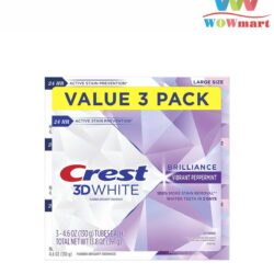 Kem đánh răng Crest 3D White Brilliance Toothpaste 130g (Lốc 3 tuýp)