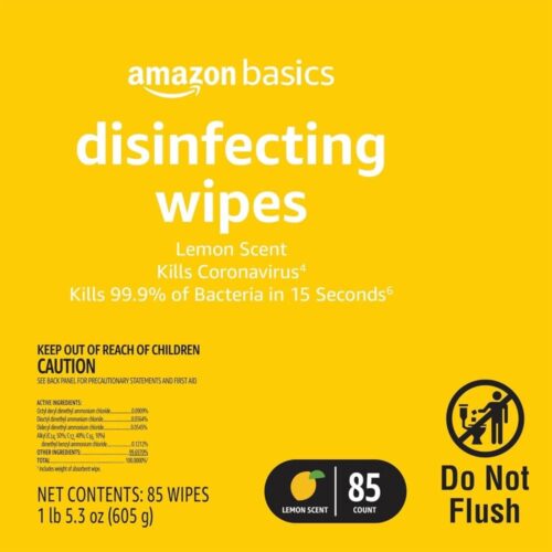 Khăn giấy ướt diệt khuẩn Amazon Basics Disinfecting Wipes Fresh + Lemon Scent 85 tờ x4 hộp 13 khan giay uot diet khuan amazon basics disinfecting wipes fresh lemon scent 85 to x4 hop 160625 kb
