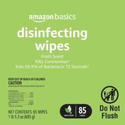 Khăn giấy ướt diệt khuẩn Amazon Basics Disinfecting Wipes Fresh Scent Hộp 85 tờ 5 khan giay uot diet khuan amazon basics disinfecting wipes fresh lemon scent 85 to x4 hop 160625 kc