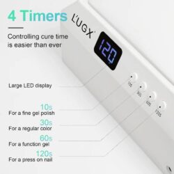 Máy hơ gel L’UGX LG205 72W 69 bóng LED/UV 19 may ho gel lugx lg205 72w 69 bong leduv 160625 kg