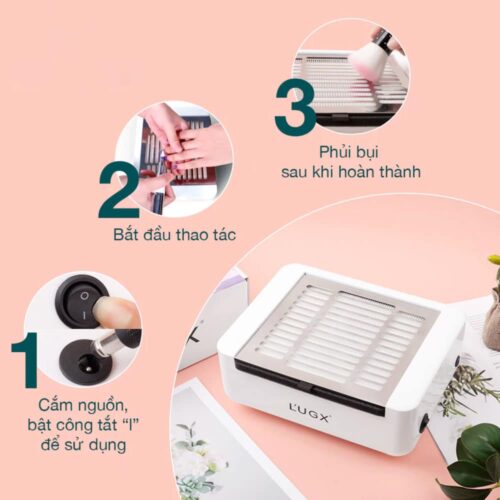 Máy hút bụi nails L’UGX LG608 15 may hut bui nails lugx lg608 210625 kc