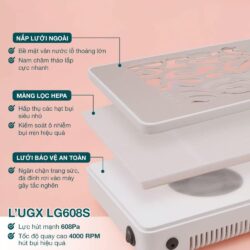 Máy hút bụi nails L’UGX LG608 11 may hut bui nails lugx lg608 210625 ke