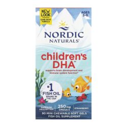 Viên nhai DHA cho trẻ 3-6 tuổi Nordic Naturals Children’s DHA 90 Mini Chewable Softgels