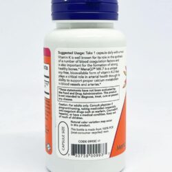 vien uong bo sung vitamin k2 now mk 7 vitamin k2 100mcg 120 capsules 110625 kc