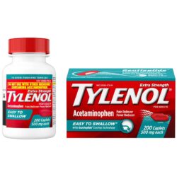 vien uong tylenol acetaminophen extra strength 500mg 200 caplets easy to swallow 130625 ka