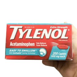 vien uong tylenol acetaminophen extra strength 500mg 200 caplets easy to swallow 130625 kb