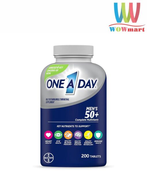 Vitamin One A Day cho nam giới trên 50 tuổi One A Day Men’s 50+ Multivitamin 200 viên