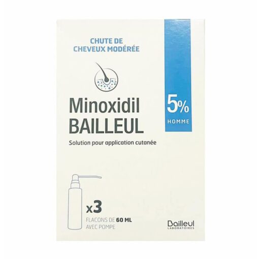 Xịt mọc tóc dành cho nam Minoxidil Bailleul 5% Homme 60ml x3 chai