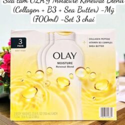 Set sữa tắm dưỡng ẩm Olay Moisture Renewal Blend Body Wash 700ml x3 3 set sua tam duong am olay moisture renewal blend body wash 700ml x3 180725 ka