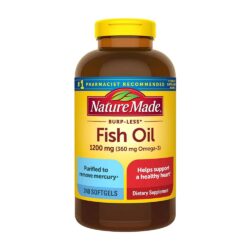 Viên dầu cá Nature Made Fish Oil 1200mg 360mg Omega-3 240 viên (Burp-Less)