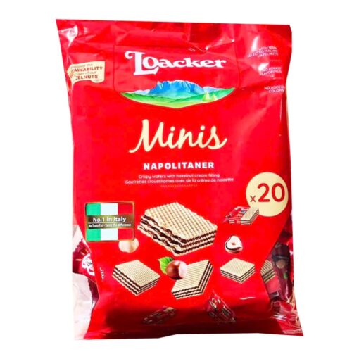 Bánh xốp nhân kem Loacker Minis Napolitaner 200g 20 Pieces