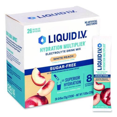 Bột điện giải Liquid I.V. Hydration Multiplier 26 gói (White Peach) 12 bot dien giai liquid iv hydration multiplier 26 goi white peach 190825 kb
