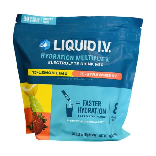 Bột điện giải Liquid I.V. Hydration Multiplier 30 gói (Lemon Lime & Strawberry)