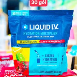 Bột điện giải Liquid I.V. Hydration Multiplier 30 gói (Lemon Lime & Strawberry) 5 bot dien giai liquid iv hydration multiplier 30 goi lemon lime strawberry 190825 ka