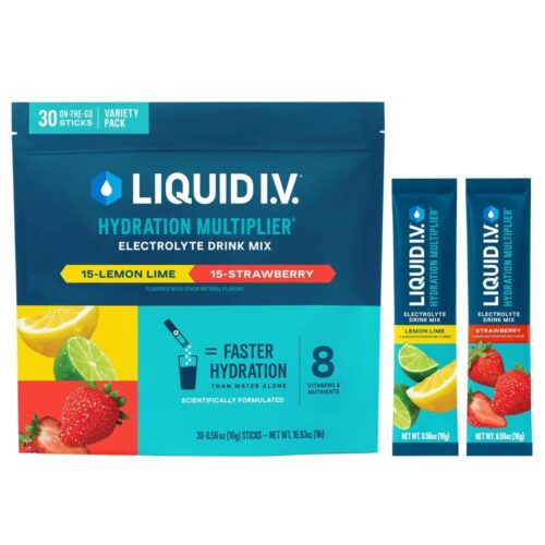 Bột điện giải Liquid I.V. Hydration Multiplier 30 gói (Lemon Lime & Strawberry) 8 bot dien giai liquid iv hydration multiplier 30 goi lemon lime strawberry 190825 ke