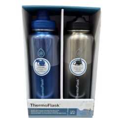Set 2 bình giữ nhiệt ThermoFlask 1.2L (Blue + Silver) 12 set 2 binh giu nhiet thermoflask 12l blue silver 010825 kd