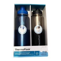 Set 2 bình giữ nhiệt ThermoFlask 1.2L (Blue + Silver)