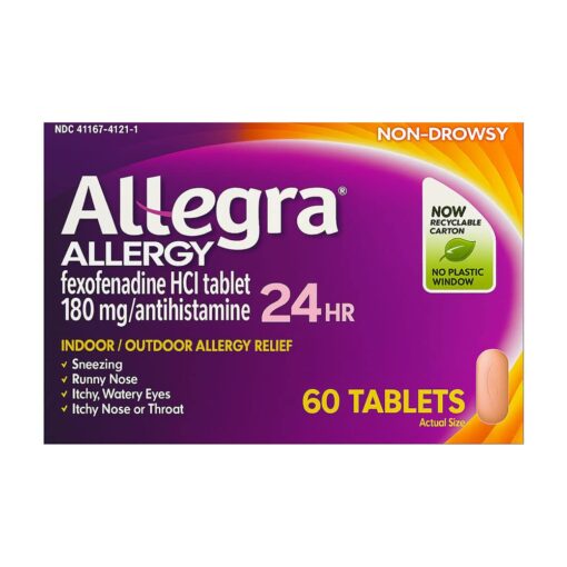 Viên chống dị ứng Allegra Allergy 24hr 60 Tablets