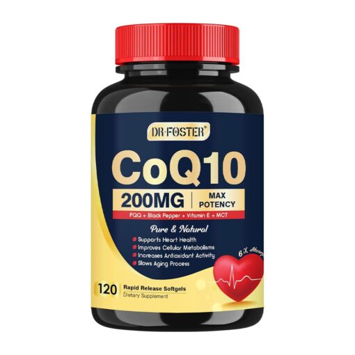Viên uống bổ sung CoQ10 Dr. Foster CoQ10 200mg Max Potency 120 Softgels