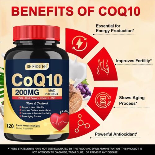 Viên uống bổ sung CoQ10 Dr. Foster CoQ10 200mg Max Potency 120 Softgels 16 vien uong bo sung coq10 dr foster coq10 200mg max potency 120 softgels 040825 ka