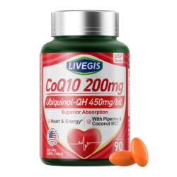 Viên uống bổ sung CoQ10 Livegis CoQ10 200mg 90 Softgels