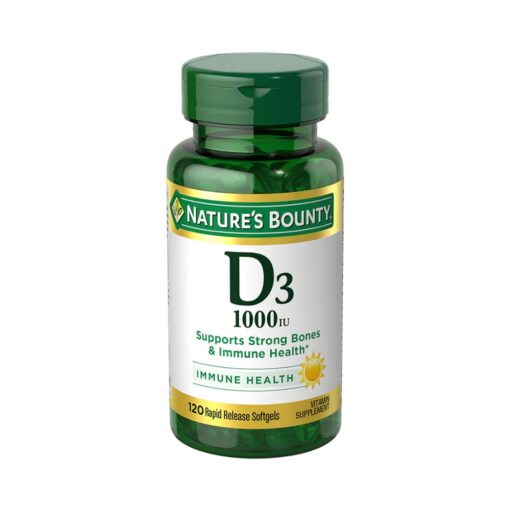 Viên uống bổ sung Vitamin D3 Nature’s Bounty Vitamin D3 25mcg (1000IU) 120 viên