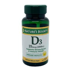 Viên uống bổ sung Vitamin D3 Nature’s Bounty Vitamin D3 25mcg (1000IU) 120 viên