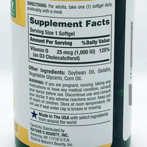 vien uong bo sung vitamin d3 natures bounty vitamin d3 25mcg 1000iu 120 vien 250825 kd