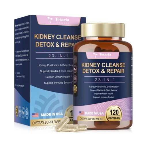 Viên uống hỗ trợ thải độc thận Totaria Health Kidney Cleanse Detox & Repair 23-in-1 120 Capsules
