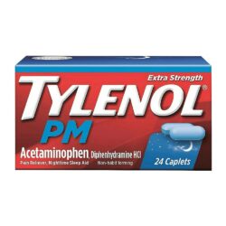 Viên uống Tylenol PM Acetaminophen Extra Strength 500mg 24 Caplets