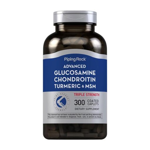 Viên uống bổ khớp Piping Rock Advanced Triple Strength Glucosamine Chondroitin MSM + Turmeric 300 viên