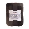 Chăn mền Kirkland Signature Queen Plush Blanket 248 x 233 cm (Nâu đậm)