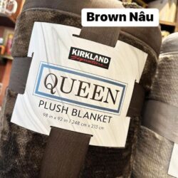Chăn mền Kirkland Signature Queen Plush Blanket 248 x 233 cm (Nâu đậm) 5 chan men kirkland signature queen plush blanket 248 x 233 cm nau 221025 kb